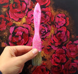 Set of Four Large Flat Shader Glitter Paint Brushes