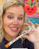 Set of Four Long Liner Glitter Paint Brushes - Then select glitter color