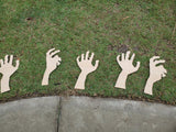 Zombie Hands Sidewalk/ Garden Leaner - Set of 5