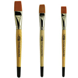 Set of Three Flat Glazing Glitter Paint Brushes - Then select glitter color!