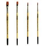 Set of Four Flat Shader Glitter Paint Brushes - Then select glitter color!