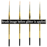 Set of Four Long Liner Glitter Paint Brushes - Then select glitter color