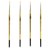 Set of Four Long Liner Glitter Paint Brushes - Then select glitter color