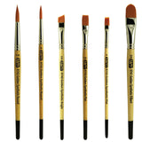 Set of Six Round/Flat/Filbert Paint Brushes - Then select glitter color