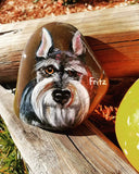 Pet Portrait on Rock.