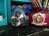 Pet Portrait on Rock.