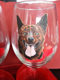 Pet Portrait Wine Glass or Beer Mug  - Wedding Gift - House Warming - Toasting Glass - Pint
