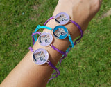 Painted Pet Portrait Friendship Bracelet - Dog Cat Puppy Kitten Jewelry - Dog portrait Rose Gold Charm Adjustable