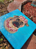 Pet gifts for a friend - 12x12- Pet Gifts for Pet Owners - Wall Collage Canvas Art - Pet Portrait Painting