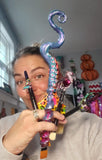 Ursula tentacle 3/4" Flat Brush - Collector Art Piece Paint Brush