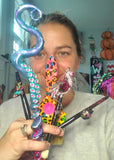 Ursula tentacle 3/4" Flat Brush - Collector Art Piece Paint Brush