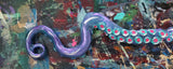 Ursula tentacle 3/4" Flat Brush - Collector Art Piece Paint Brush