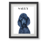 NEW ITEM Modern Framed Painted Named Pet Portrait - 16x20" - Wall Collage Canvas Art - Pet Portrait Painting