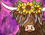 Highland Cow Paint Party on Canvas-You must prepay online - In-person Event