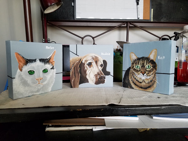 Pet Portrait Gift for Neighbor 6x6