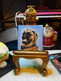 Mini Dog Painting Canvas - Anniversary Pet Portrait Small Canvas - Memory Making Pet Art 2x2