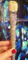 Crystal Clear Glass (Silver backed) Rhinestone Paint Brush